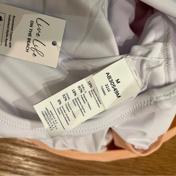 NWT CUPSHE Women's One Piece Swimsuit Wrap Color Block Tie Side (Medium) - Picture 6 of 8